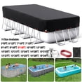 thumbnail image 1 of SHELTUSE 9X18FT Rectangular Pool Cover for Above Ground Pool, Solar Oval Pool Cover Protection with Steel Rope, Ideal for Rectangular/Oval Frame Pool Waterproof & UV-Resistant, Black, 1 of 7