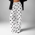 thumbnail image 7 of Hvogkswy Wide Leg Jeans for Women Trendy High Waisted Floor-Length Jeans Polka Dot Loose Stretchy Denim Pants with Pockets, 7 of 7