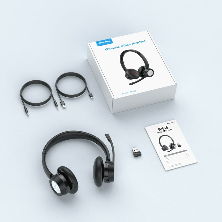 Wireless office headset with noise cancellation