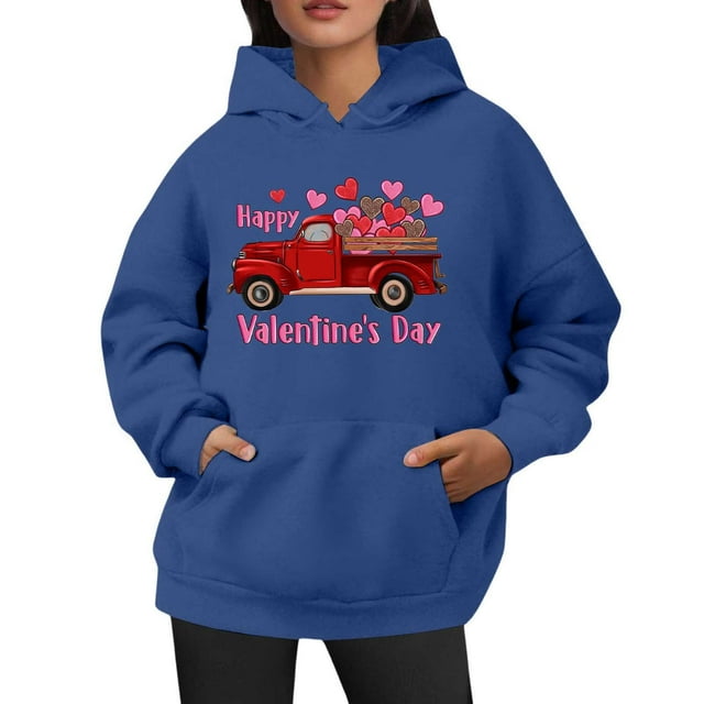 Women's Valentine's Printed Hoodie