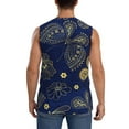 thumbnail image 4 of Goofa Vintage Golden Butterfly Printed Men's Sleeveless T-Shirt - Athletic Gym Workout Tank Top for Men - Moisture-Wicking, UPF 30+ Quick-Dry Muscle Tee-Large, 4 of 8
