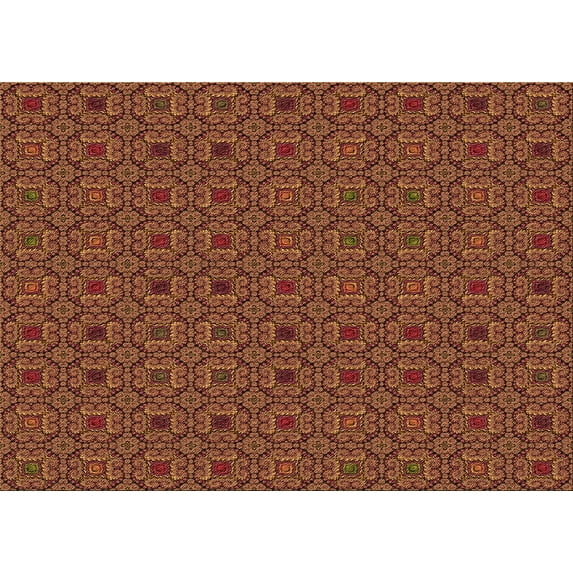 Ahgly Company Indoor Rectangle Patterned Papaya Orange Area Rugs, 4' x 6'