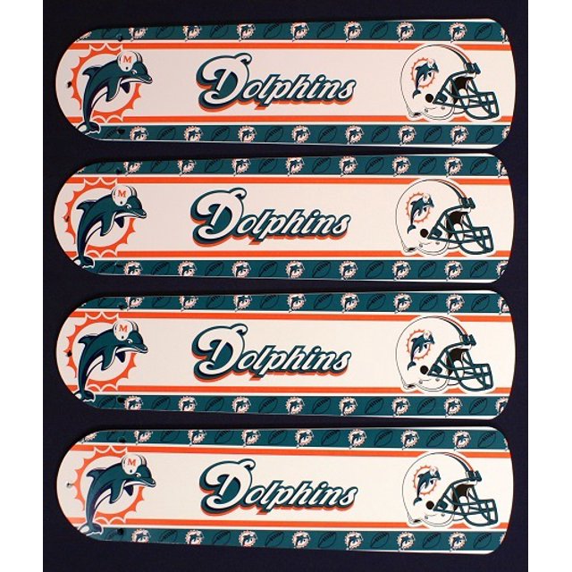 Ceiling Fan Designers 52SET-NFL-MIA NFL Miami Dolphins Football 52 In. Ceiling Fan Blades Only