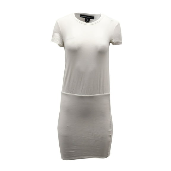 Pre-Owned James Perse Fitted Dress in White Cotton Jersey
