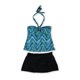 thumbnail image 2 of Bandeau de 2 piezas con pantalón con falda estampado para mujer Island Escape, azul, 8 Island Escape Bandeau, 2 of 2