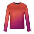 thumbnail image 4 of Miluxas Long Sleeve Tee Shirts for Men Graphic Marble Print Casual Pullover Big and Tall Crewneck Sweatshirts Sports Tees Red, 4 of 4