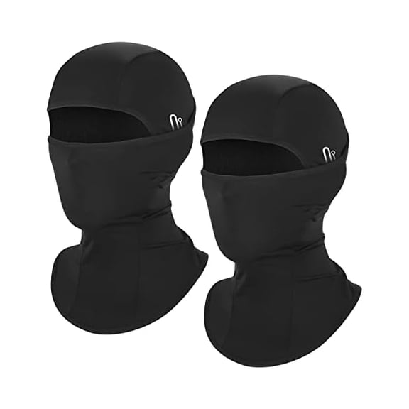 Summer Balaclava Men Women Cooling Ice Silk Face Mask Sun UV Protection Balaclava Hood for Cycling Motorcycling Black