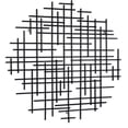 thumbnail image 2 of 30" X 30" Black Metal Abstract Lines Round Hanging Dimensional Sculpture, 2 of 7
