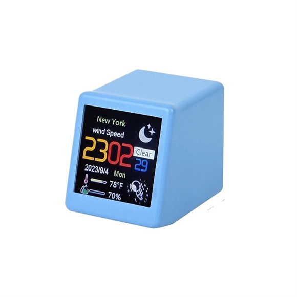 Mini Horloge Météo, Station de Prévisions Météorologiques Numériques, pour Décoration de Bureau de Jeu, Fonction d'Album d'Activités DIY, Temps Précis