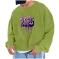 thumbnail image 1 of Sudadera sin capucha para hombre, sudadera con estampado del año 2025, jersey de cuello redondo, manga larga, para ejercicio, sin sombrero, abrigo, sudadera con capucha, blusa de poliéster para hombre, 1 of 4