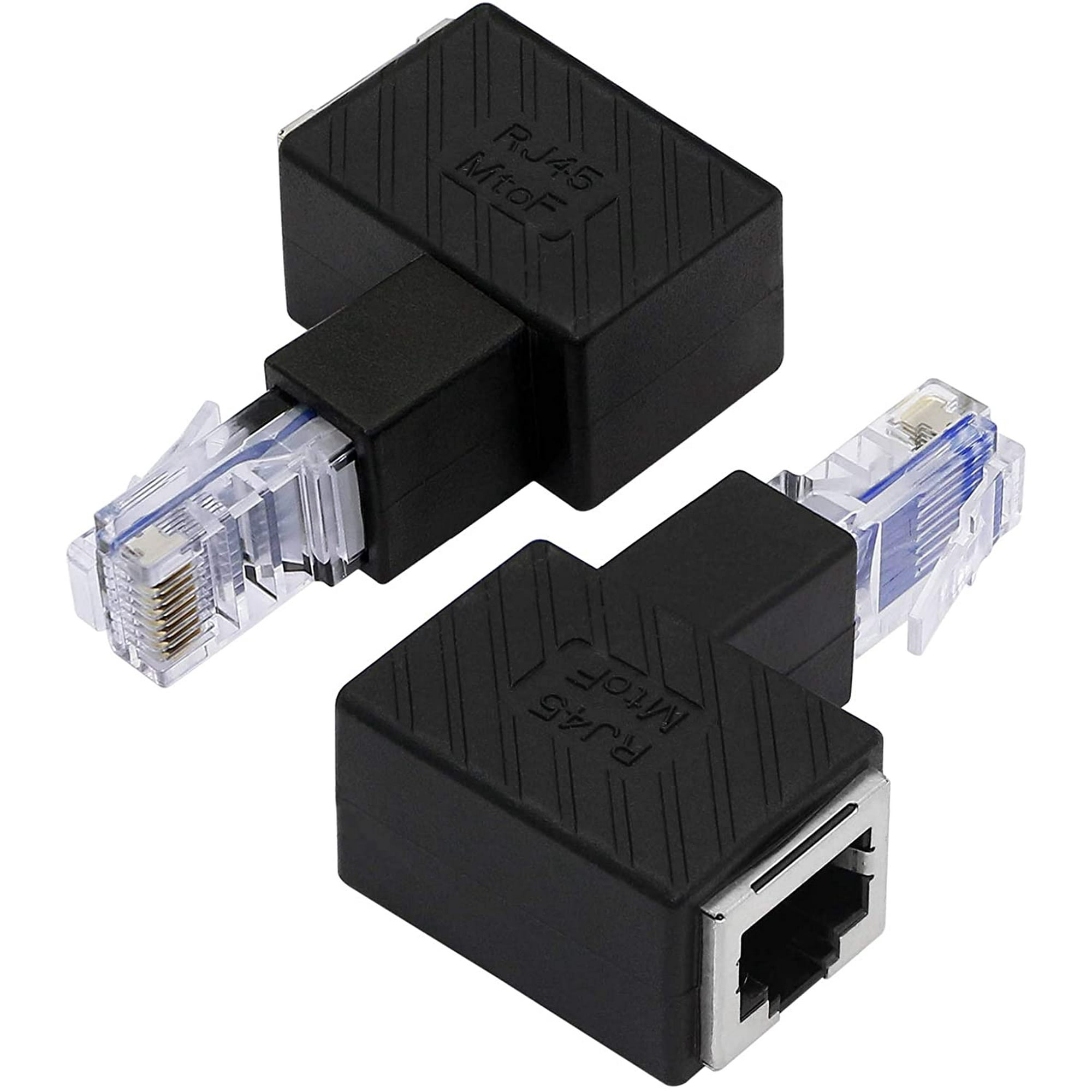 component betrouwbaarheid Spectaculair YACSEJAO Cat5e/Cat6 RJ45 Ethernet Adapter，2Pack 90 Degree Ethernet RJ45 /  8P8C Male to Female Right Angle Adapter | Walmart Canada
