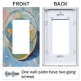 thumbnail image 3 of Yayeee Rocker Switch Wall Plate 2-Gang 4.7"x4.6" Home Decorative Outlet Cover, Art Goldfish, 3 of 6