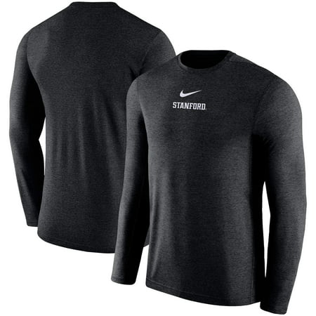 Stanford Cardinal Nike Coaches Sideline UV Performance Long Sleeve T-Shirt - Black