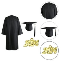 FUTUREORYY Graduation Outfit Black Plain Fabric 1 Set 54X17X0.04in