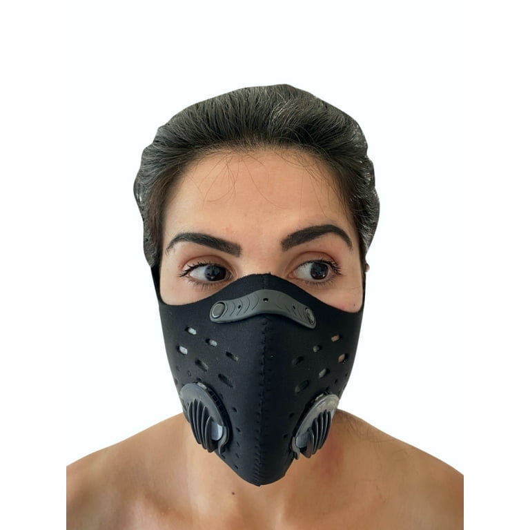 Reusable Cycling Sports Face Mask Breathing Valves With Active