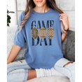 thumbnail image 5 of Game Day Football Shirt for Women Camo Leopard Graphic Tee, Blue Jean Shirt, M, 5 of 8