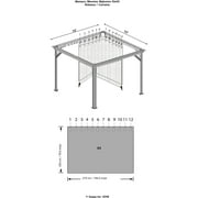 Sojag Grey Curtains for Messina/Mykonos Gazebo, 10 ft. x 10 ft., Spun, Outdoor Shades
