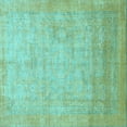 thumbnail image 1 of Ahgly Company Indoor Square Abstract Light Blue Modern Area Rugs, 7' Square, 1 of 4