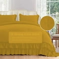 thumbnail image 3 of D.N.G. BEDDINGS 3 Piece Luxury 5 Inch Two Layer Ruffle Comforter Set Premium Super Soft, 800 TC, 100% Egyptian Cotton, Super Soft, Super King Size Gold Color, 3 of 7