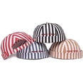 thumbnail image 2 of GegeenDomogDocker Cap Hats Skullcap Beanie Worker Sailor Cap Brimless Cap Retro Rolled Cuff, 2 of 6