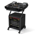 thumbnail image 1 of Gymax 9U 2 Layer Professional Audio Rack Mount w/Adjustable Crossbars Lockable Wheels, 1 of 10