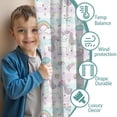 thumbnail image 3 of Funny Window Curtains for Kids Room - 42Wx63H Inch 2 Panels, Rod Pocket Colorful Cartoon Horse Patterns for Girls Bedroom Decor Preschool Classroom Curtains Playroom Living Room Window Drapes, 3 of 5