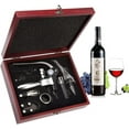 thumbnail image 1 of Corkscrew Bottle Opener Set, Vacuum Stopper & High Quality ABS Cover, Durable Zinc Alloy Material, Lever-Arm Rabbit Style, Quick Opening of Wines, Perfect for Any Wine Lover (9-piece), 1 of 5