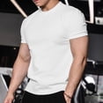 thumbnail image 1 of Ceisia Men's Slim Fit Crew Neck Short Sleeve T-Shirt High Stretch German Velvet Athletic Top White XL Gifts, 1 of 9