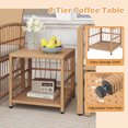 thumbnail image 2 of Gymax Set of 5 Patio Conversation Set PE Rattan Balcony Furniture Set w/ Cushions Natural, 2 of 9