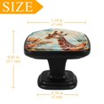 thumbnail image 4 of 4 Pcs Cabinet Handle Drawer Pulls Giraffe Knobs with Screws Square Furniture Office Cabinet Knob Decoration, 4 of 7