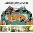 thumbnail image 4 of Womens 3D Print Sweatshirts Hooded Top Pullover Hoodie, Dachshund Cute Retro, 4 of 5