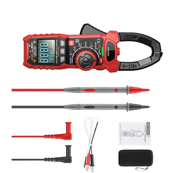 HT208D Comprehensive Clamp Meter for Accurate Measurement of Electrical Parameters Including Temperature and Resistance