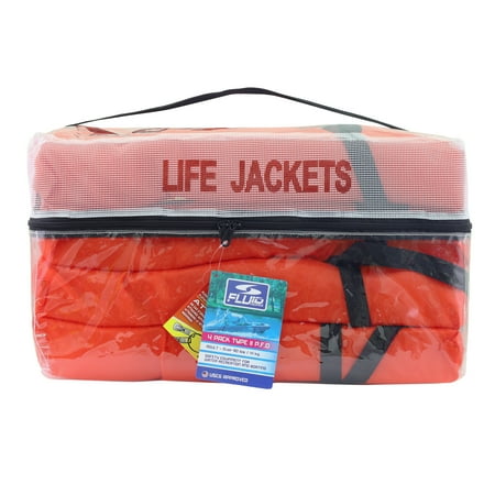 Fluid Adult Type II Life Vest, 4 Pack