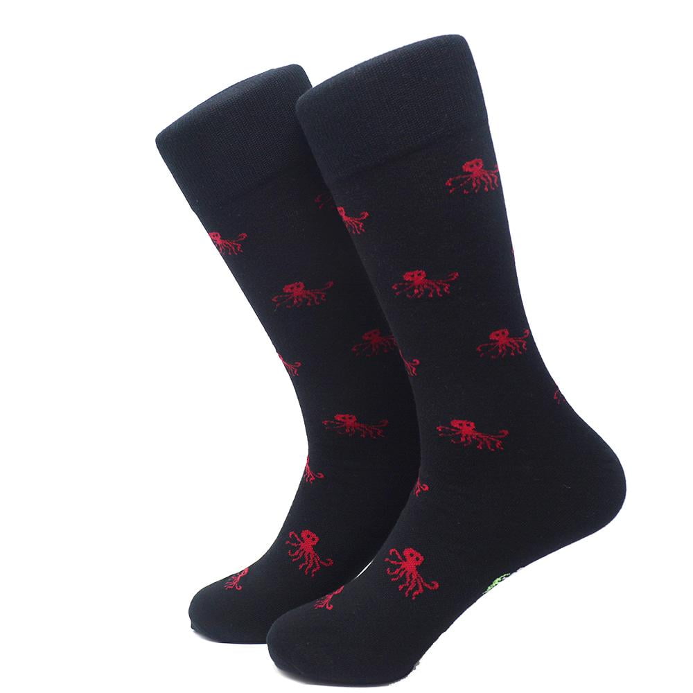 coral and navy socks