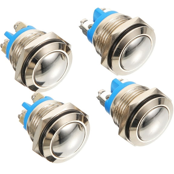 OFFIGAM Doorbell Button Universal Push Button for Install Nickel Plated Copper 4 Pieces