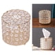 thumbnail image 4 of Moyic Soporte de pañuelos estilo cristal, caja de almacenamiento de servilletas redonda, dispensador de cubierta, decoración Almacenamiento y organización del hogar, 4 of 6