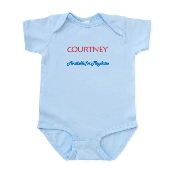 CafePress - Courtney Available For Play Infant Bodysuit - Baby Light Bodysuit, Size Newborn - 24 Months