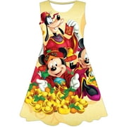Été Minnie Mouse robe mode décontracté 3D imprimé col rond robes amples Disney série dessin animé noël une pièce jupes