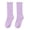 Purple, variant on QSAWXQZ Kids' Ruffle Crew Socks Solid Breathable Mid Calf Socks 6-14Years