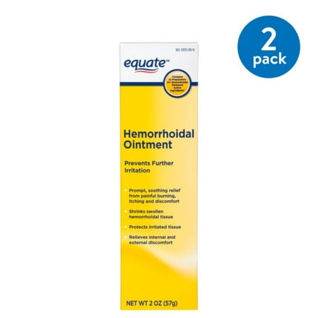 (2 Pack) Equate Hemorrhoidal Ointment, 2 Oz