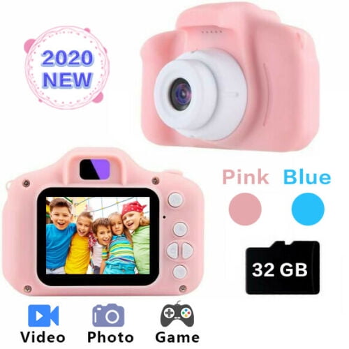 Upgrade Kids Selfie Camera Best Birthday Gifts For Girls Age 3 9 Hd Digital Video Cameras For Toddler Portable Toy For 3 4 5 6 7 8 Year Old Girl With 32gb Sd Card Pink Walmart Com Walmart Com