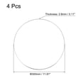 thumbnail image 2 of 300mm(11.81") OD Metal Junta T?rica Sin-Soldadura Artesan?a Aros para Bricolaje Plateado Tono 4uds Unique Bargains aros de bordado, 2 of 5