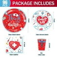 thumbnail image 3 of Nurses Week Decorations Party Plates and Cups and Napkins Set Nurses Week Party Plates Nurse's Day We Appreciate You Decorations  Nursing RN Graduation Party Supplies Birthday Tableware Set 24 Guests, 3 of 6