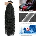 thumbnail image 4 of Curly Wave Human Hair Bundles with Closure Brazilian Deep Wave Weave Bundles with 5×5 Lace Closure 3 Bundles Human Hair Bundles with Closure, 4 of 7