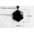 thumbnail image 4 of K-KED Natural Black Obsidian Hexagram Star Necklace Amulet Pendant for Women, 4 of 5