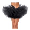 thumbnail image 4 of VUPSGEZ Women's Five Layer American Mesh Cake Skirt Tutu Skirt Mesh Skirt Cosplay Tutu Skirt Beach Adult Five Layer Tu Tu Skirt (Black,One Size), 4 of 5