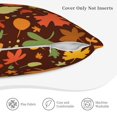 thumbnail image 5 of Bingfone Autumn Leaves Linen Throw Pillow Covers Cushion Case Pocket Button Vintage Farmhouse Pillowcase for Sofa Couch Bed 18"x18", 5 of 9