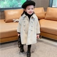 thumbnail image 5 of Esaierr 1-9 Years Girls Wool Blend Coats Jacket for Toddler Kids,Long Sleeve Double Breasted Trench Jacket,Button Fashion Clip Cotton Coats Outwear, 5 of 9