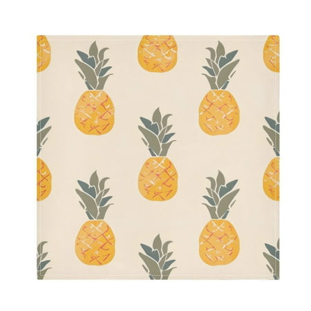 

Napkin Satin Napkin 20*20Inchx4 Kitchen Towel Dinner Plate Towel Decorative Towel Napkin Tea Towel Suitable For Kitchen Table Yellow Pineapple