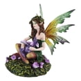 thumbnail image 3 of Ebros Green Gaia Earth Tribal Fairy With Purple Baby Dragon Wyrmling Figurine, 3 of 6